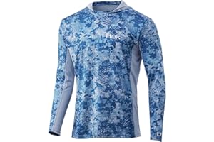 HUK Men's Icon X Camo Hoodie |UPF 50+ Long-Sleeve Fishing Shirt