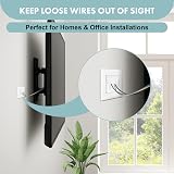 EVOGES Brush Faceplate White 1 Gang Single Pack of 2 Wall Plate view 2