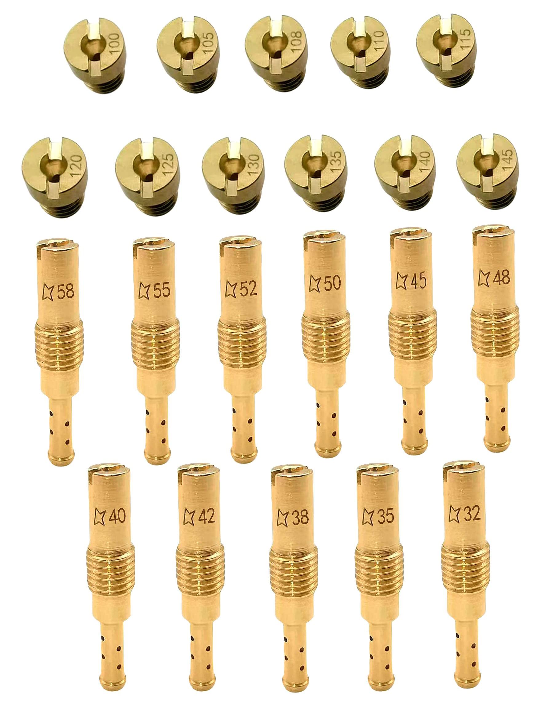 Photo 1 of YAMAKATO Aftermarket 22pcs Carburetor Jet Kit w/11 Main Jets and 11 Slow Jet for Nibbi Honda PWK Keihin Yamaha OKO CVK PWM Type