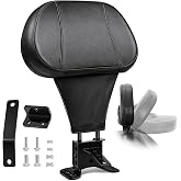 Amazicha Driver Rider Backrest, Adjustable Plug-in Rider Driver Backrest Fit for Harley Davidson Touring Road King CVO Street Glide Road Glide Electra Glide1988-2024, Black
