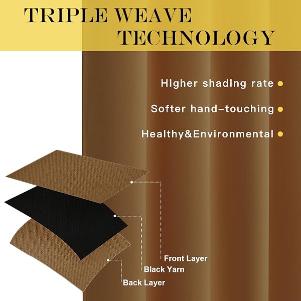 NICETOWN SLIDING DOOR CURTAIN 108 INCHES LONG – BLACKOUT THERMAL INSULATED GROMMET ROOM DIVIDER PRIVACY DRAPE FOR PATIO GLASS DOOR, 1 PANEL, GOLD BROWN, 100 INCH EXTRA WIDE
