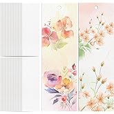 60 Pcs Watercolor Bookmarks, 140 lb/300 GSM Blank Bookmarks Watercolor Paper Cards, Artist Trading & Artists' Collectible Editions for Paint, DIY Projects Easter Gift Tag(1.9 x 5.9 inch)