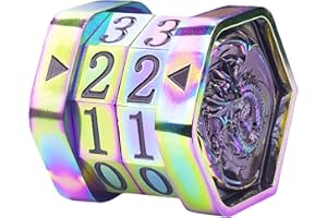 UONUOT Metal MTG Life Counter, Life Counter MTG, Magic The Gathering Life Counter Gift Box Packaging Suitable for Board Games, Card Games, Compatible with MTG and TTRPG(Colorful_Black)