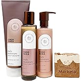 Bath & Body Works Coco Shea Rich Moisture - Trio Gift Set - Body Wash, Body Lotion and Body Oil With a Yamma Jamma Bar Soap.