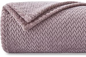 NEWCOSPLAY Super Soft Throw Blanket Light Purple Premium Silky Flannel Fleece Leaves Pattern Lightweight Bed Blanket All Seas