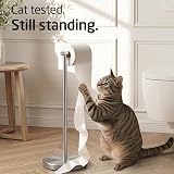 KES Free Standing Toilet Roll Holder with Weighted Base Brushed Stainless view 4