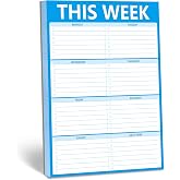 90 Pages Weekly Planner List Note Pad to Do List with Magnet Mountings for Fridge Locker (6" x 9")