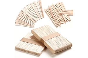 HOOMBOOM 4 Style Assorted Wax Applicators - 300 Pcs Wooden Spatulas for Body, Legs, Face, Eyebrow Hair Removal or Wood Crafts