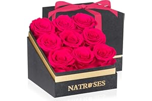 NATROSES Forever Preserved Roses in a Box (Hot Pink)