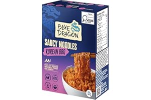 Blue Dragon Saucy Noodles Korean BBQ 122g – Restaurant Quality Meal in 5 Minutes