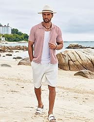 COOFANDY Men's Short Sleeve Shirts Casual Button