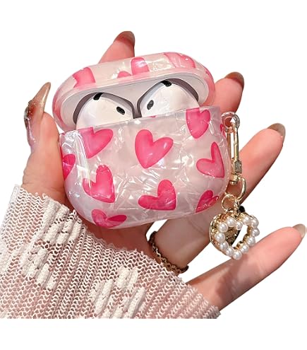 Funda Protectora Con Patrón De Mariposa Para AirPods 4 – Con Llavero, Soporte Y Cierre De Seguridad, Rosa Y Elegante