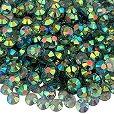 Resin Flatback Rhinestones,3000pcs 5mm Resin Rhinestone Round Flatback Crystal AB Resin Rhinestone for Clothes,Bottles,Tumblers,Cups,DIY Face Makeup Nail Art(Light Gray AB)