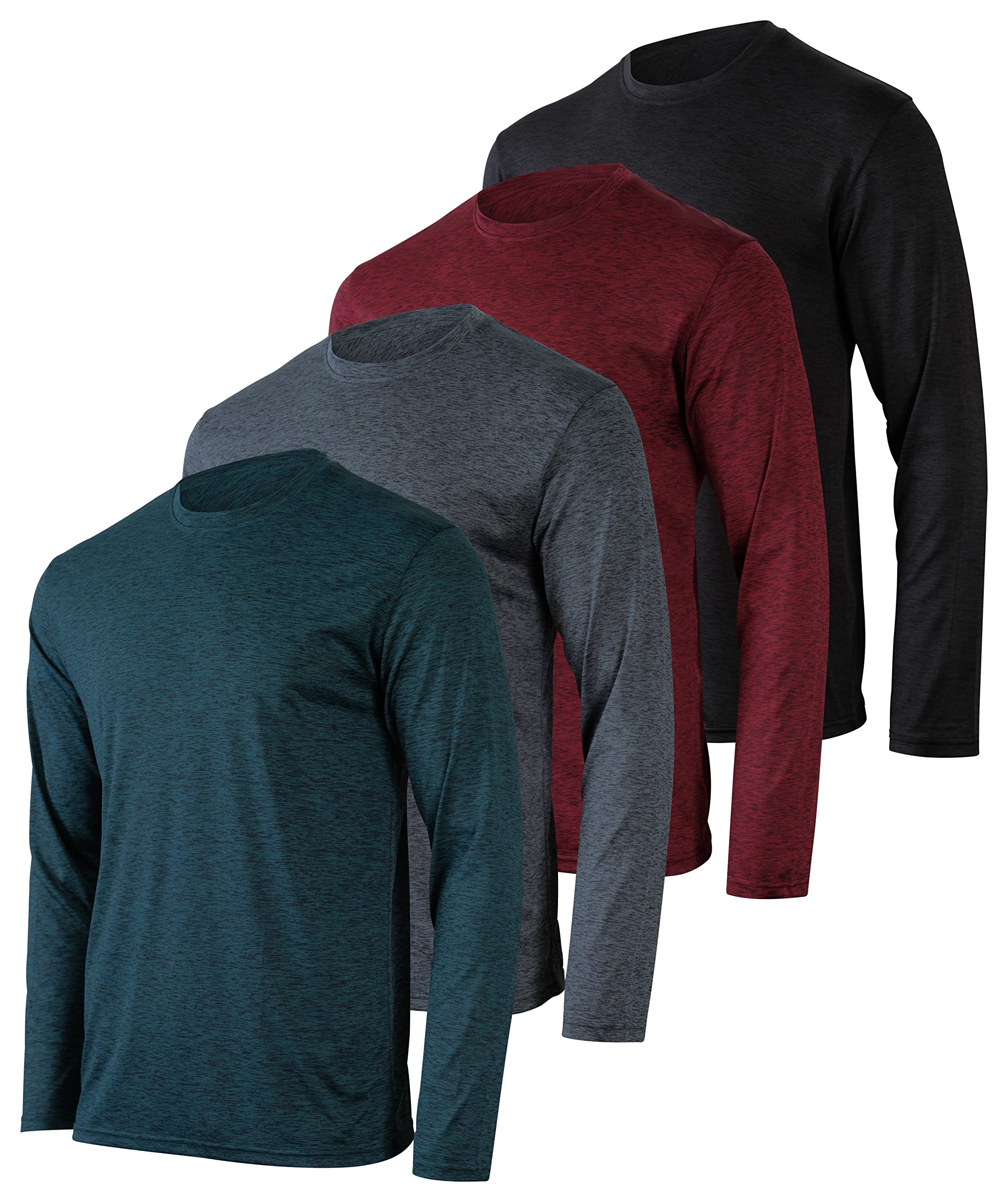 thumbnail image 2 of Men's Long Sleeve Dri-Fit Shirts 3-5 Pack - UV Protection Moisture Wicking Tees For Fishing & Outdoor Activities 2 of 10