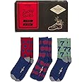 Gentlemen's Hardware Cotton Blend Men's Lucky Socks Shoe Size 7.5-11.5, Set of 3 Pairs