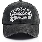 World's Greatest Dad Mom Uncle Aunt Pappy Grandma Grammy Grandpa Hat, Adjustable Embroidered Family Members Baseball Cap