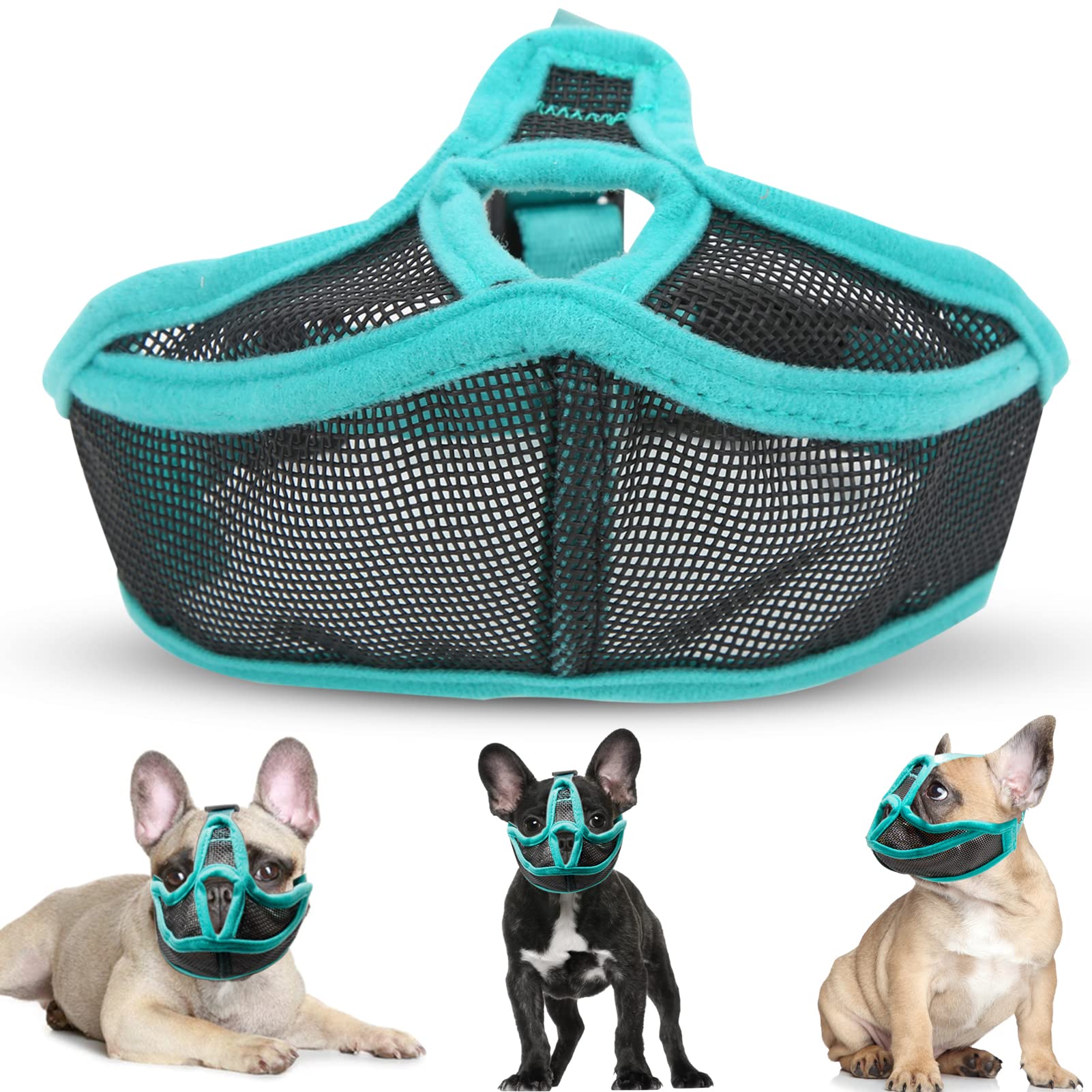Muzzle for Dog, Anti-Biting & Anti-Bark Bulldog Muzzle, Breathable Mesh Dog Mask (XL)