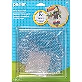Perler Beads Assorted Small and Large Pegboards for Kid's Crafts - (5) clear Perler pegboards, (1) sheet of reusable ironing 