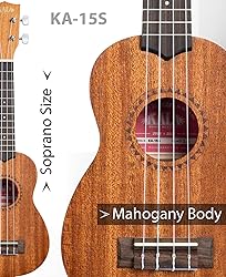 Kala KA-15S Satin Mahogany Soprano Ukulele Bundle