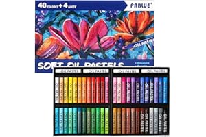 PABLUE Oil Pastels 48 Colors, Soft Oil Pastel Crayons for Drawing Blending,Layering, Shading,Art Supplies Gift for Artists, Beginners, Students, Teachers