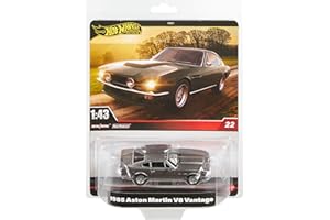 Hot Wheels Premium Aston Martin 1:43 Scale Vehicle Officially Licensed Replicas for Adult Collectors, Real Riders Tyres, Meta
