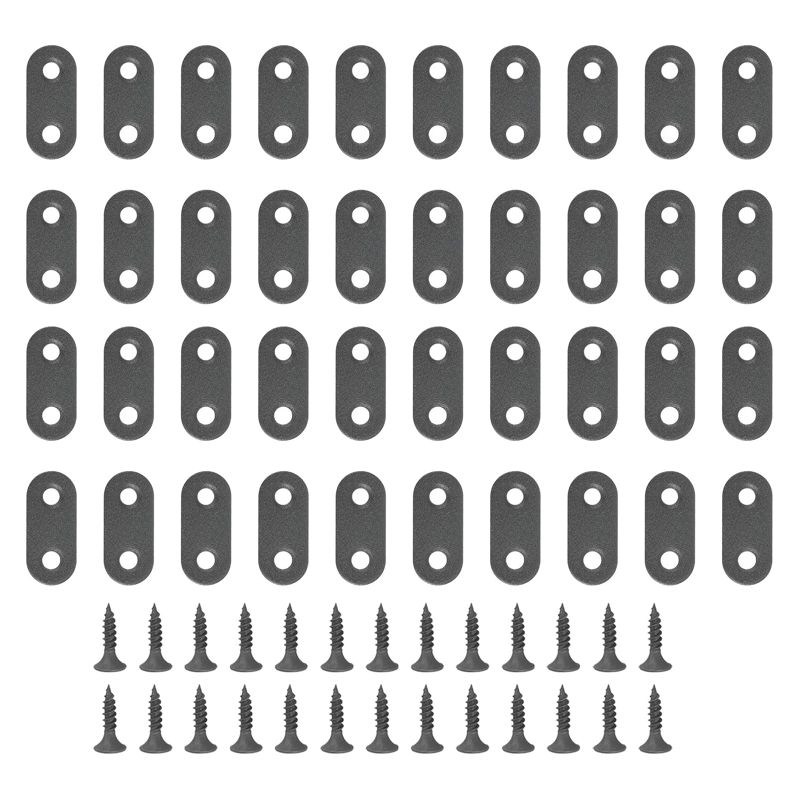 PATIKIL Stainless Steel Corner Braces 1.42 x 0.63 Inch,24 Pieces L Bracket Joint Right Angle Support Bracket L Shaped Corner Fasteners for Shelves, Black