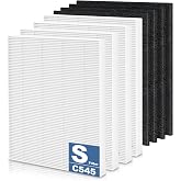 8 Pack C545 Replacement HEPA Filter S Compatible with Winix C545 Air Purifier, Replaces Part 1712-0096-00 and 2522-0058-00, Only