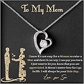 Meaningful Gift to Mom from Son – I Love You Necklace, Sentimental Birthday Gift for Mom from Son, Unique Moms Birthday Gift Ideas