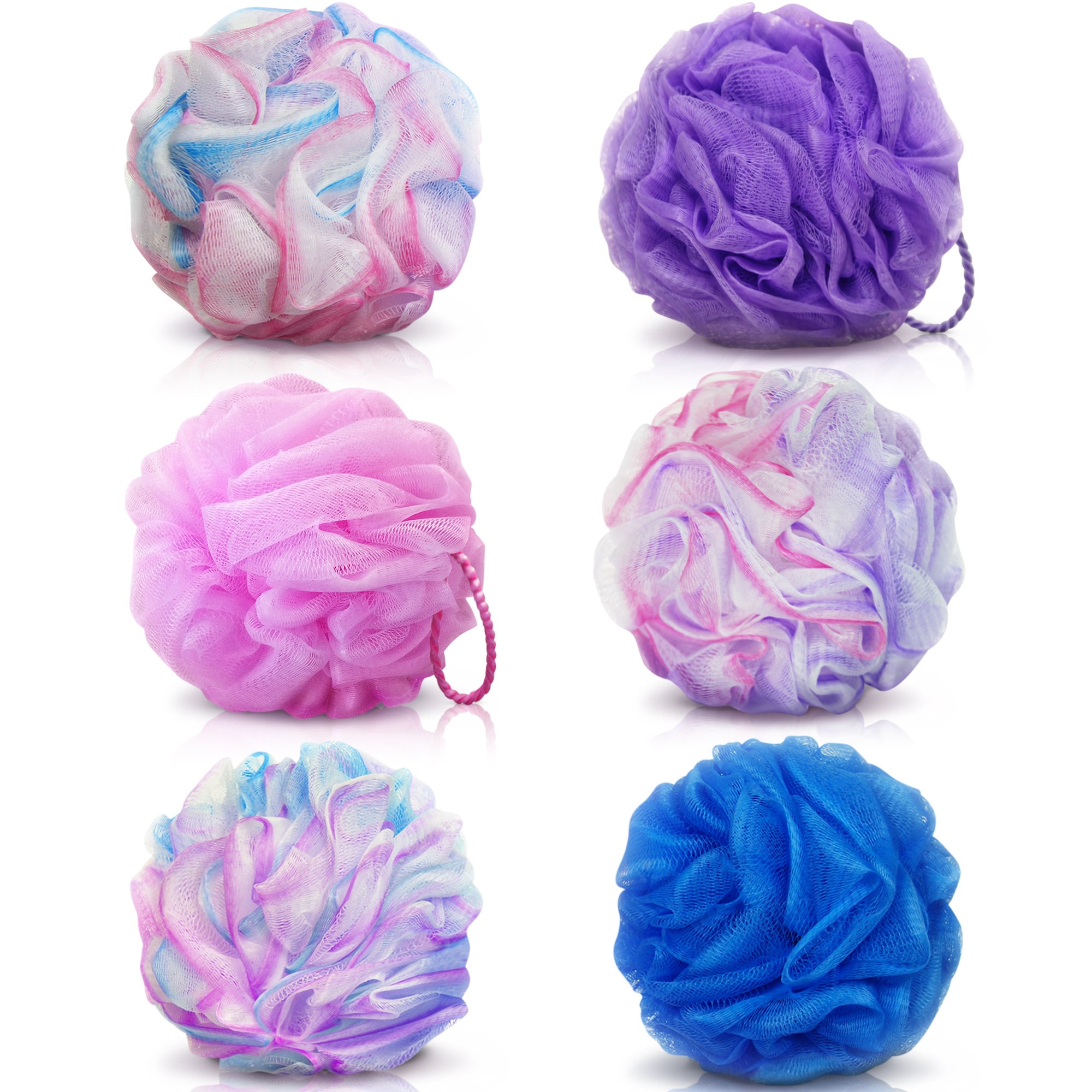 Galleon Loofah Bath Sponge 50g Set Of 6 Pastel Colors By À La Paix Soft Exfoliating Shower
