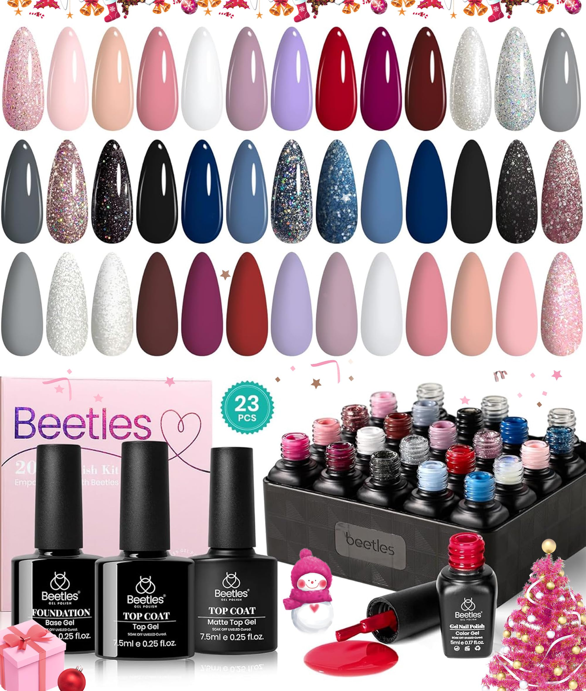 Beetles 20 Pcs Gel Nail Polish Kit
