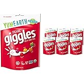 YumEarth Organic Giggles Chewy Candy - Allergy Friendly (Top 9 Free), No Artificial Dyes, Non GMO, Gluten Free, Vegan Candy S