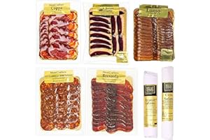 MEAT CRAFTERS MeatCrafters Charcuterie Meat Sampler Variety Box, Includes Fresh Sliced Duck Breast Prosciutto, Bresaola, Sliced Beef Salami, Unsliced Salami, Lomo & Coppa (7 Total Items)