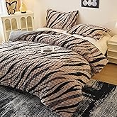 PAJEO Flannel Sherpa Comforter Set Full Size, Soft Warm Reversible Plush Bedding Comforter with 2 Pillow Shams, Cozy Fluffy Blanket for Winter, All Season Bedroom Bedding Set