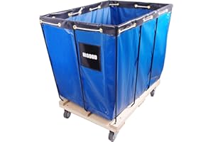 HIGOOD Basket Trucks Blue 12 Bushel Knock Down Truck, 15.0 cu. ft, 600 lb, 36" L X 26" W X 34" H Capacity