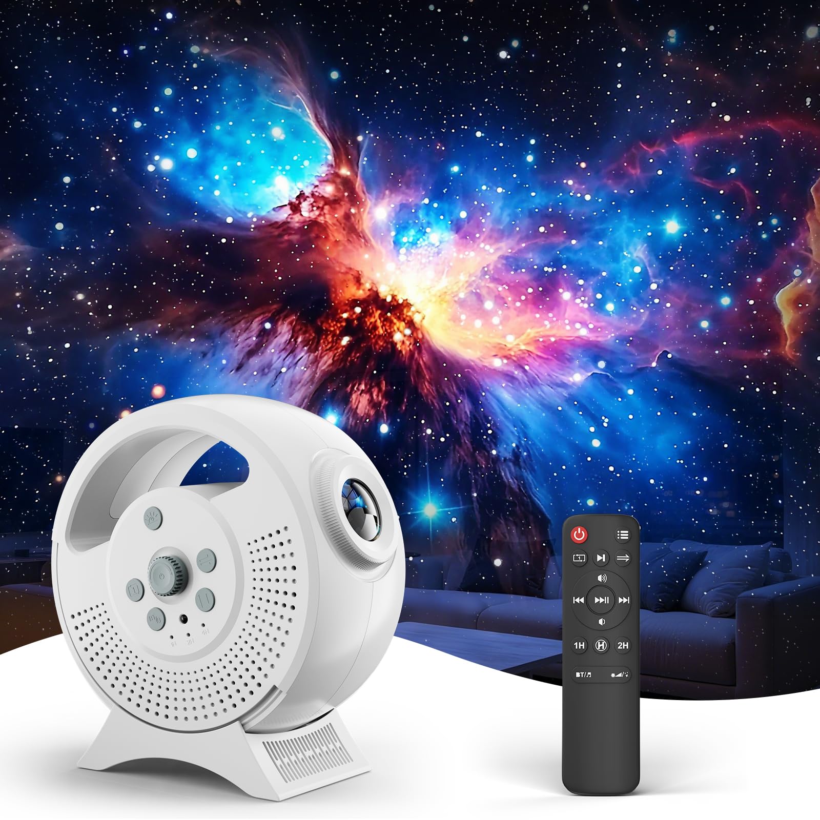 Photo 1 of **FOR PARTS ONLY**
Rossetta Galaxy Projector, 3D Theme Projector with Bluetooth Speaker & Auto-Off Timer, Remote Control and Adjustable Focal Length, for Kids Adults, Room Decor, Gifts for Christmas, Halloween
