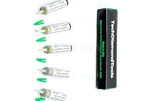 TechDiamondTools Diamond Polishing Compound Kit of 5 Lapping Paste USA Made 400 500 600 800 1050 Grit Lapping Compound for Rock Glass Metal Jewelry Resin Marble with 10% of Diamond Powder