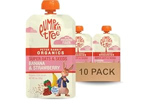 Pumpkin Tree Organics Super Oats & Seeds, Banana & Strawberry, 4 Ounce (Pack of 10)