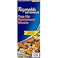 Reynolds Kitchens Pop-Up Parchment Paper Sheets, 10.7x13.6 Inch, 120 Sheets