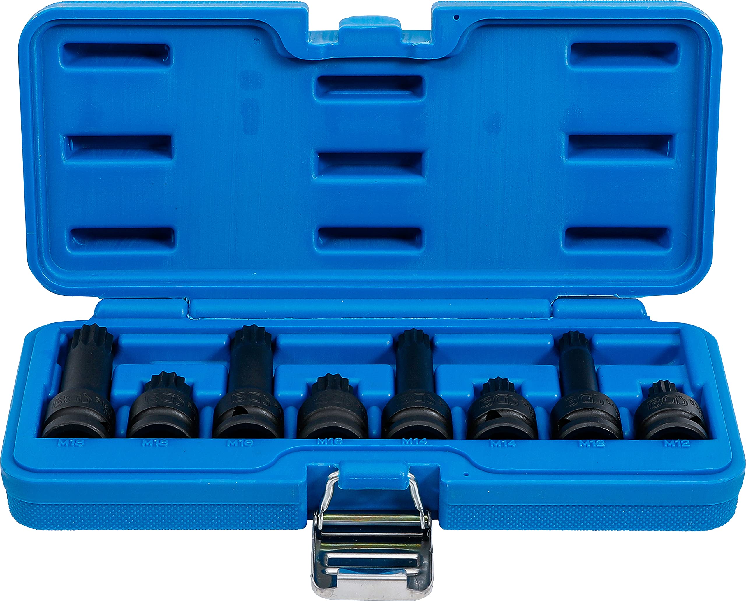 BGS 5381 | Impact Bit Socket Set | 12.5 mm (1/2") Drive | Spline (for XZN) M12 - M18 | 8 pcs.