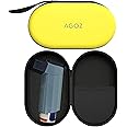 AGOZ Asthma Inhaler Case Zippered Holder Protective Medical Pouch Cover with Wrist Strap (Yellow)