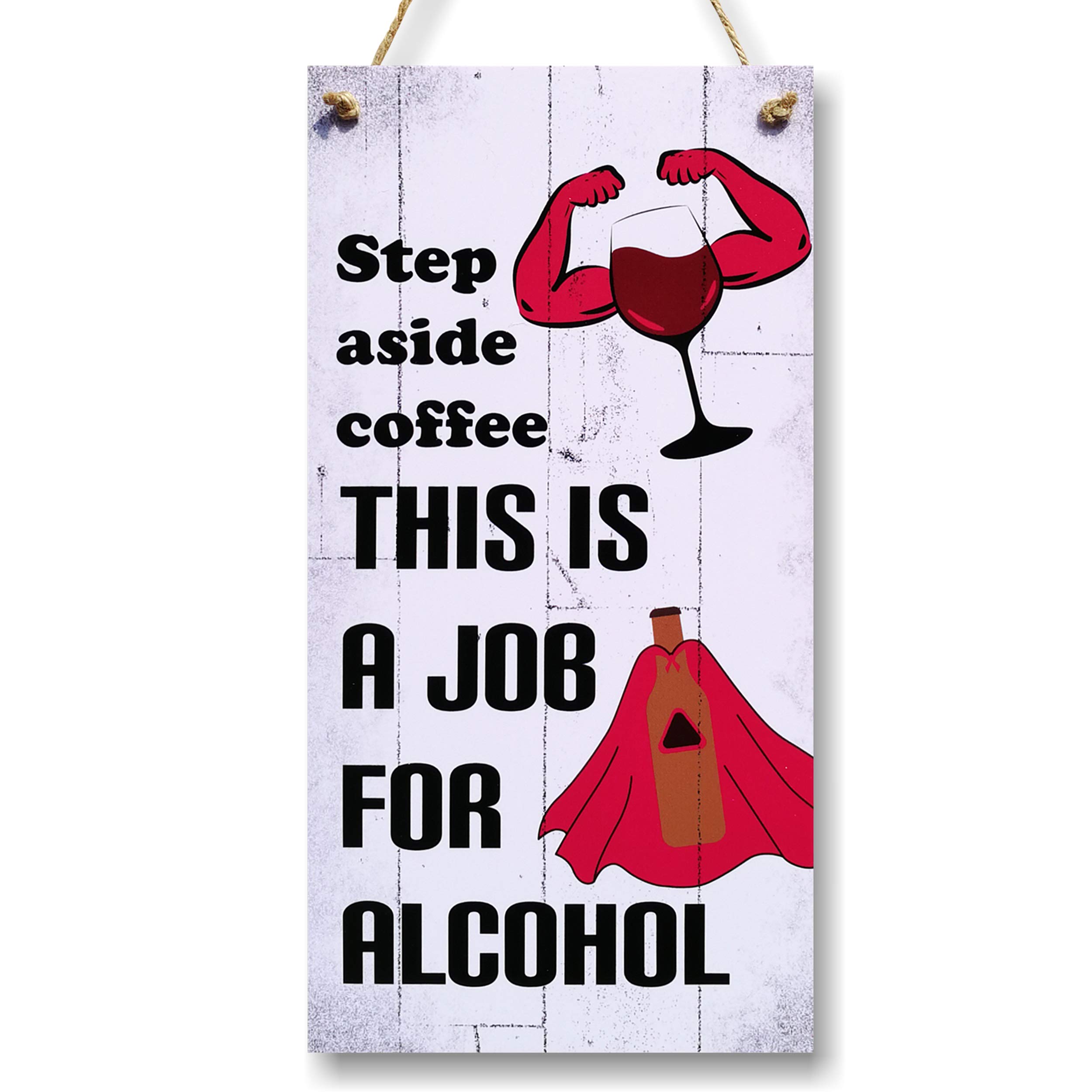 CARISPIBET Step aside coffee | home decorative sign funny & cheeky, humorous decorations 12"x 6"