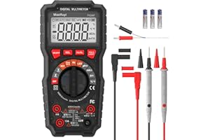 Mastfuyi Digital Multimeter, Smart Burnout Protection Electrical Tester, NCV Multifunction Tester TRMS 6000, with DC/AC Voltmeter, Measures Voltage, Current, Resistance, Continuity, and Diodes