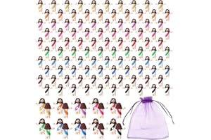 MORESIS Mini Jesus Figurines in Bulk 100 Pack with Storage Bag, Little Jesus Figures Pocket Size Jesus Mini Figure Religious Christian Gifts Jesus for Sunday School Easter Eggs Stuffers Church Decoration
