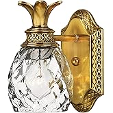 Hinkley Plantation Tropical One Light Bathroom Vanity Fixture, Burnished Brass