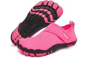 Racqua Boy's Girl's Kids Toddler Water Shoes Quick Dry Barefoot Lightweight Pool Swim Beach Sport Aqua Shoes(Toddler/Little Kid/Big Kid)