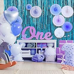 Crosize 3 Pack 3.3 x 9.9 ft Blue Foil Fringe