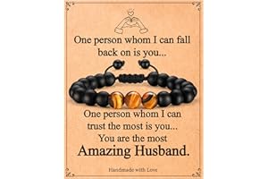 M MOOHAM Easter Gifts for Men Teen Boys - Natural Stone Bracelets for Dad | Boyfriend | Husband | Soulmate | Son | Grandson | Brother | Uncle - Anniversary Birthday Gifts for Men