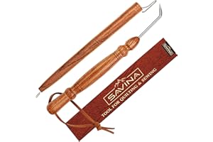 SAVINA Set 2 Loom Pen Tool & Loom Hook, Yarn Helper, Yarn Guide for Loom Knitting, Handmade Tools to Make Yarn Loom Crafts Quicker & Easier for Knitters