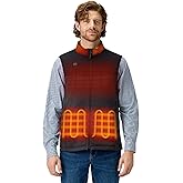 ORORO Men's Lightweight Heated Sweater Fleece Vest with USB-C Rechargeable Battery, Heated Recycled Fleece Vest