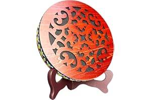 AOULIWET 8'' Water Stream Drum | Rain Disk "Water-Fall" | Instrument for Sound Therapy | Ocean Drum | Sonic Energy Wave Drum | Yoga Meditation | Release Pressure | Music Healing Instrument (With Display Stand)